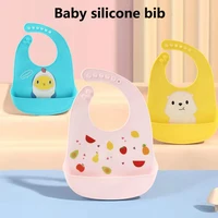 animal silicone baby bibs waterproof saliva dripping cartoon aprons soft toddle bib childrens tableware adjustable saliva towel