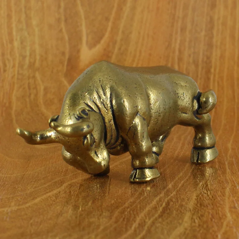 Новинка латунная металлическая фигурка Bullfighting украшение для стола домашний
