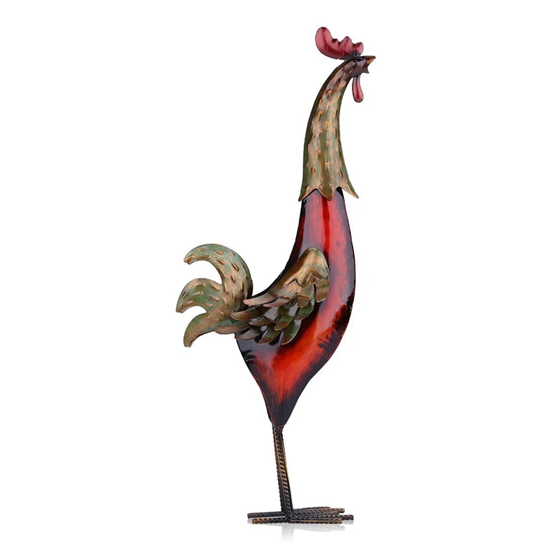 

Красочный жестяной петух, креативное украшение для дома, современные металлические декоративные поделки