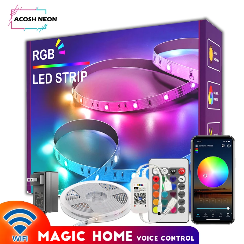WIFI led strip light With 24keys remote control 5/10/15/20M smart flexible waterproof led strip lights for christmas home room