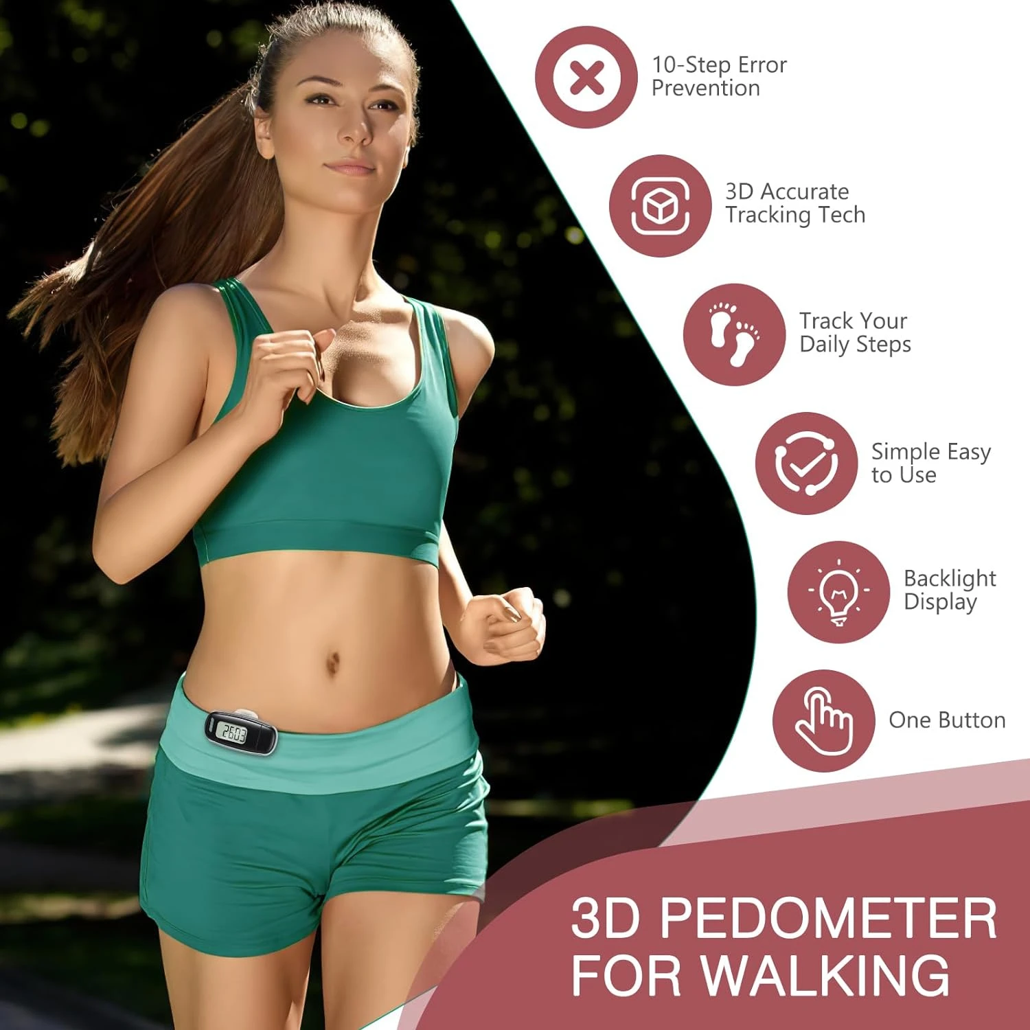 this amazing reliable and durable high-performance pedometer. Start your proactive energetic fitness quest with confidence