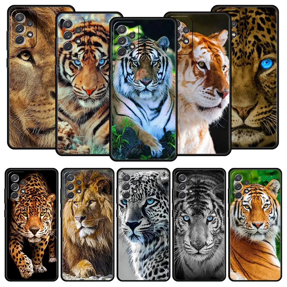 

Tiger Lion Leopard For Samsung Galaxy A51 A71 A21S A12 A11 A31 A41 A01 A03s A52 A32 A22 A13 A23 A33 A53 A73 5G Phone Case Cover