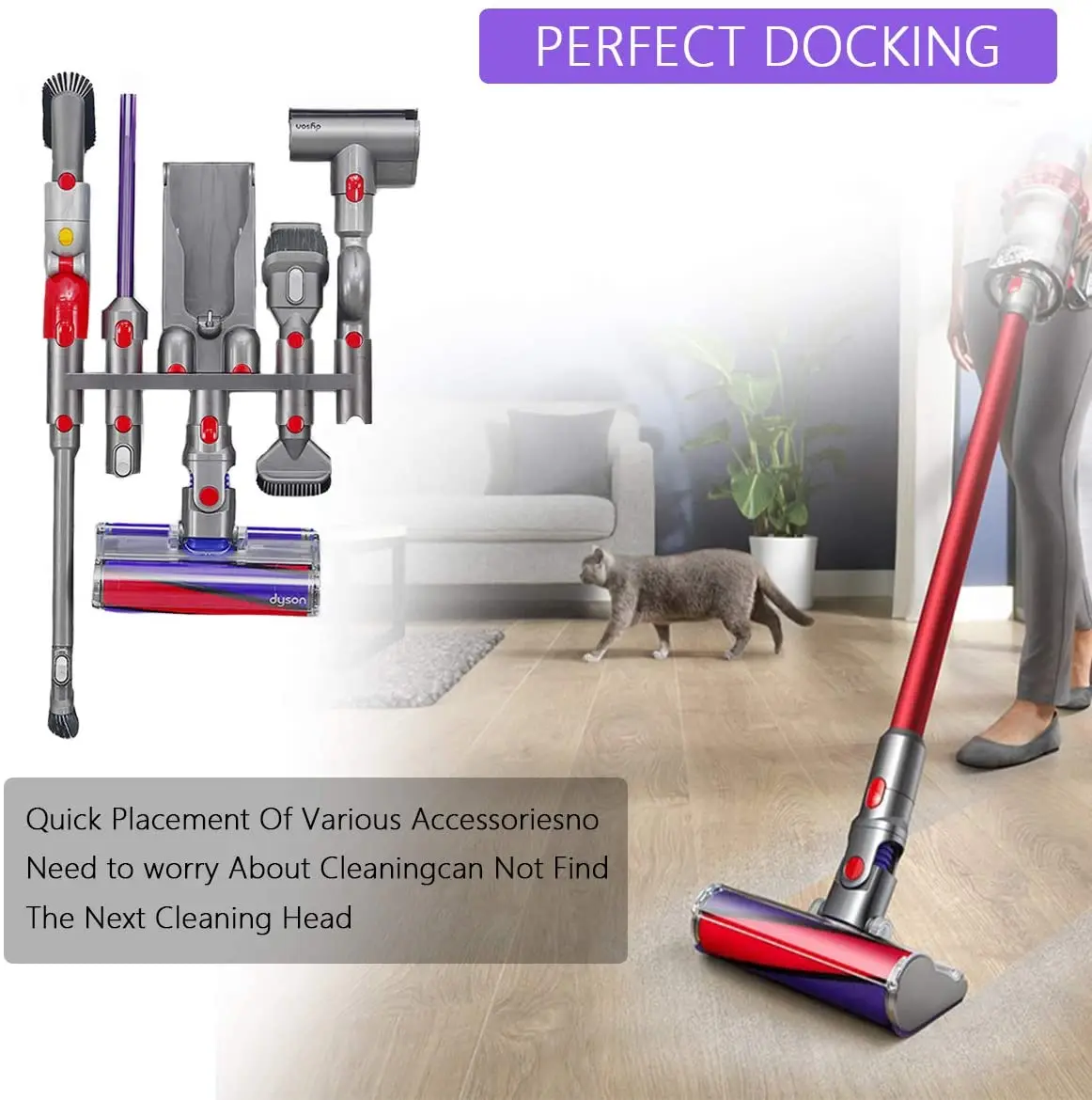 Вешалка для зарядного устройства Dyson V7 V8 V10 V11 K9 Pylons базовый инструмент щеток сопло