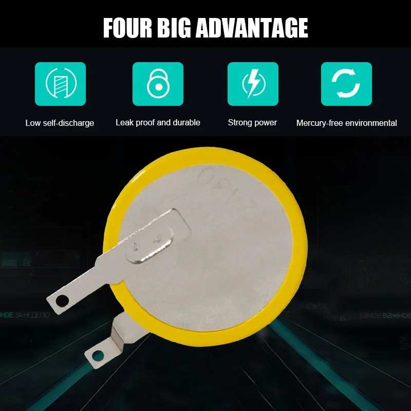 3 шт. в CR2430 припаянный 2-контактный кнопочный элемент батареи для основной платы