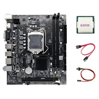 H110 Computer Motherboard LGA1151 Motherboard Supports Celeron G3900 G3930 CPU With G3930 CPU+SATA Cable+Switch Cable