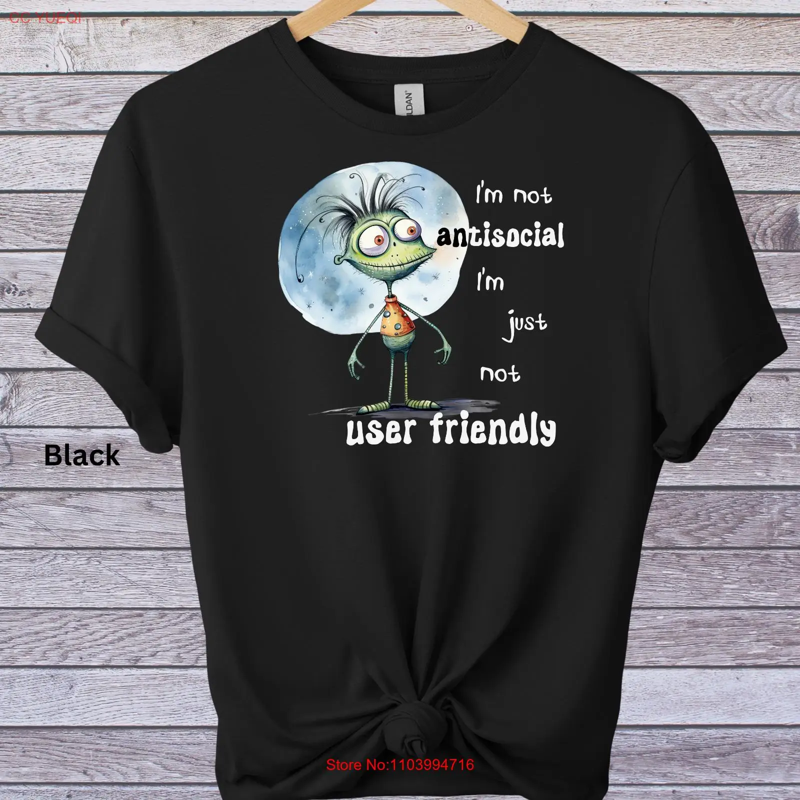 Забавная футболка с инопланетянином графическим принтом новинка унисекс Мягкая