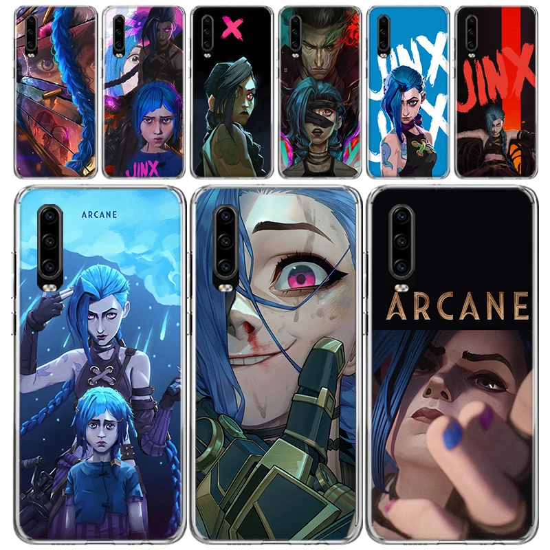 

Anime Arcane Jinx Vi Transparent Soft Phone Case for Huawei P30 P40 P50 P20 P10 Lite Mate 40 30 20 10 Pro Print Custom Cover