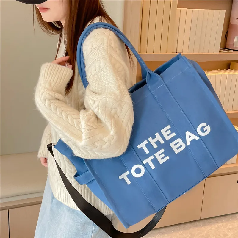 The Tote Bag 2023 ECO Canvas Shoulder Crossbody Bag Luxury Designer Female Shopping Handbags Small/Medium/Large for Women