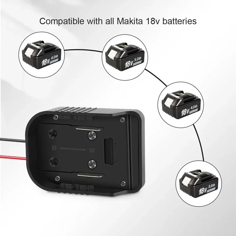 Адаптер для аккумулятора Makita/Bosch адаптер колес питания с литиевой батареей 18 в