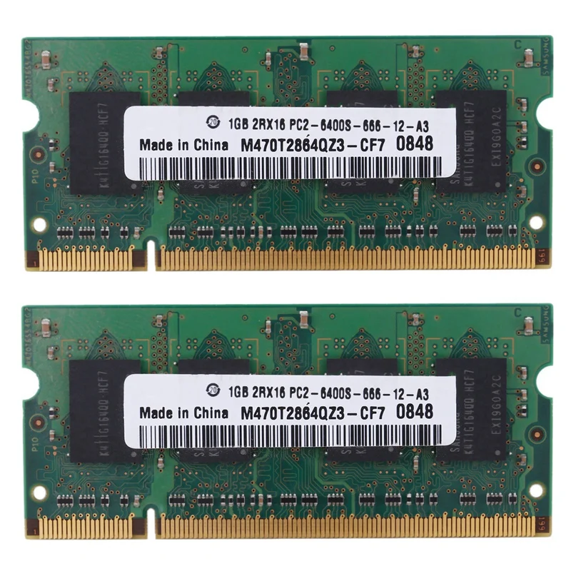 

2 шт., оперативная память DDR2 для ноутбука, 1 Гб