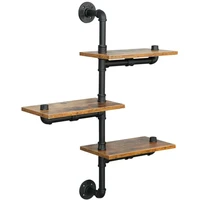 wall mounted floating shelves retro rustic industrial shelf for bar kitchen living room