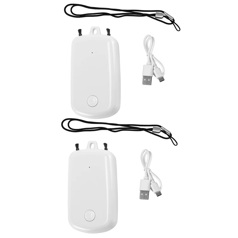 

2X Hanging Neck Air Purifier, Portable Car Oxygen Bar 230MAH Battery Negative Ion Air Purifier(White)