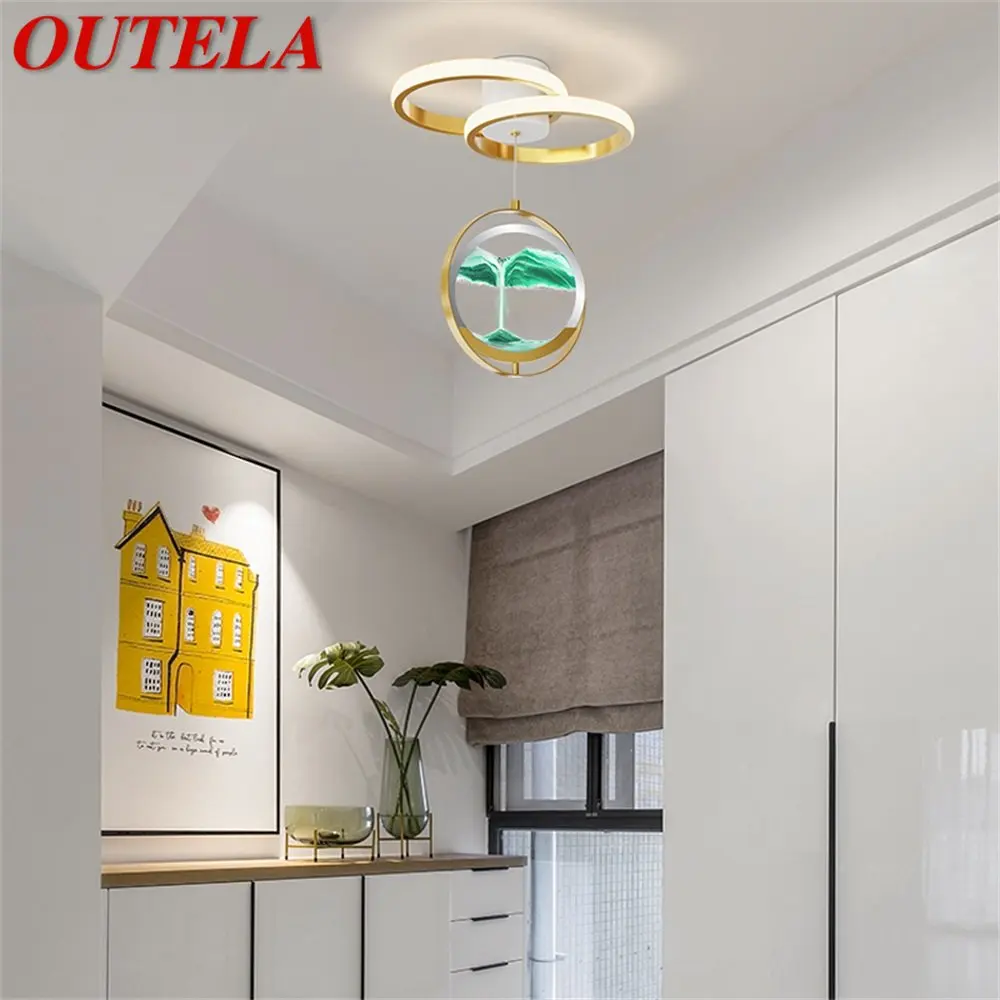 

Современные золотые подвесные светильники OUTELA в виде песочных часов, 3 цвета, креативный Декор для дома, столовой, коридора