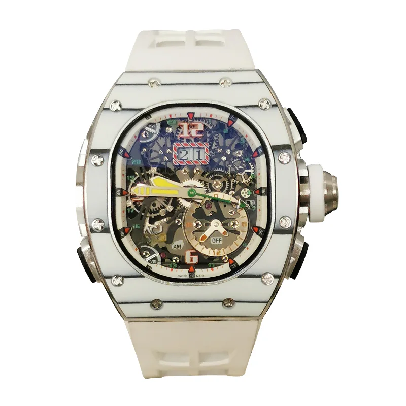 

Men's watch wine barrel large dial personality luxury calendar function waterproof fully automatic mechanical watch