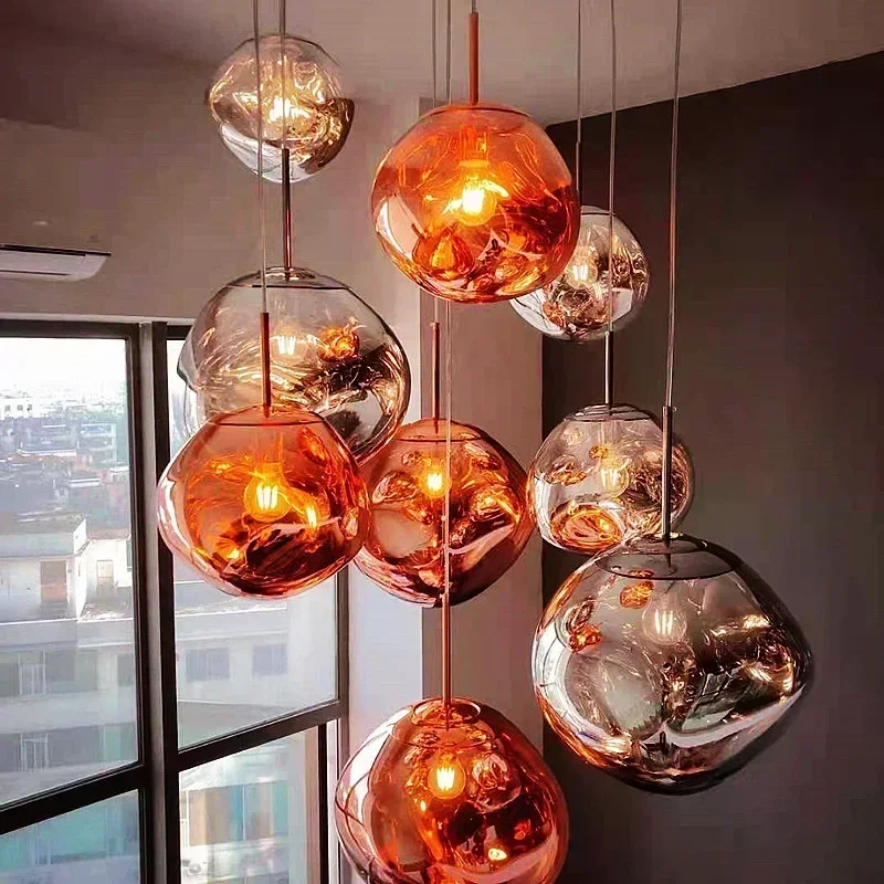 

Nordic Design E27 Pendant Lights For Living Room Macaron Loft Hanging Chandelier Modern Home Decorations Lava Led Lamp Fixtures