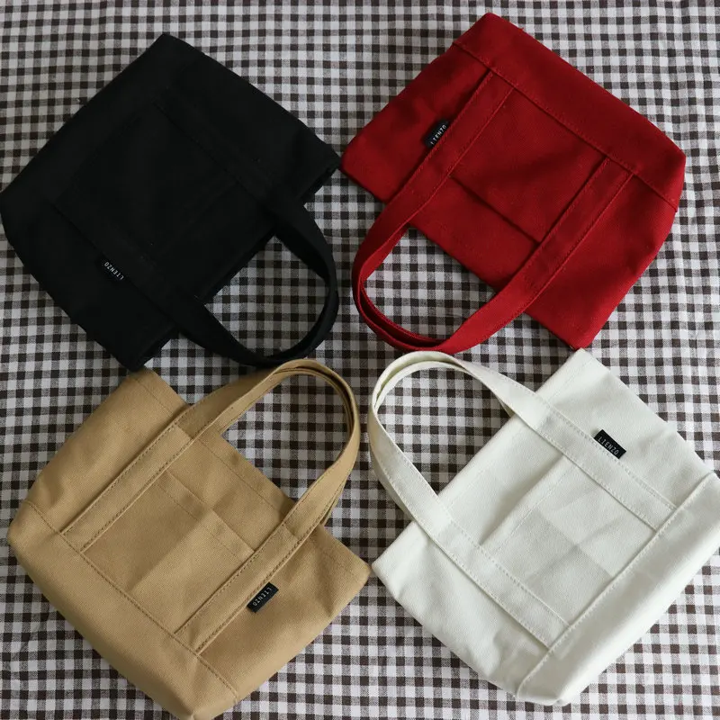 

Small Cotton Canvas Handbags for Women Top Handle Bag Casual Totes Female Eco Reusable Bag Handbag Bolsas Femininas Bolsos 2022