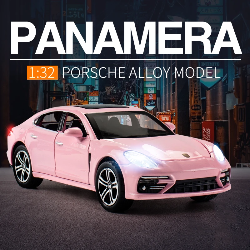 

1:32 Porsches Panamera Coupe Alloy Car Model Diecasts Toy Vehicles Metal Car Model Simulation Sound Light Collection Kids Gift