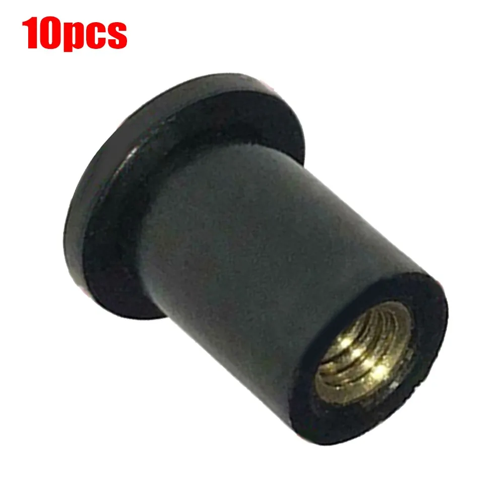 10x Fairing Screws With Rubber Nut M4 Neoprene For Fairing Casement Motorcycle
