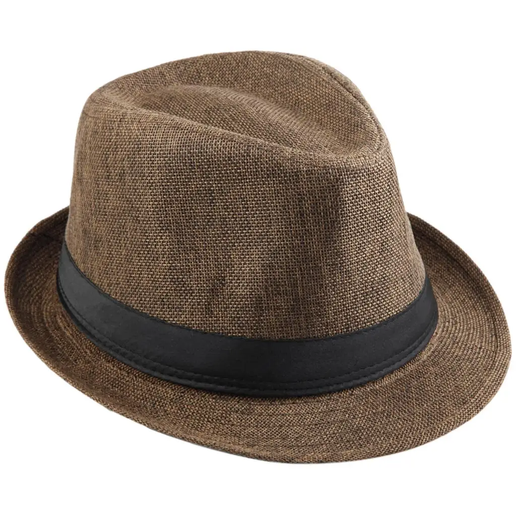 

Summer Casual Men Fedoras Hats British Vintage Felt Wide Brim Hat Jazz Caps Bowler Hats Panama Cowboy Hat Gangster Cap Unisex