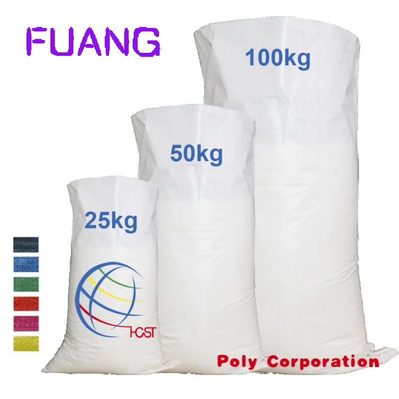 China 5kg 25kg 50kg 100kg laminated rice pp woven sack polypropylene bag with printing logo