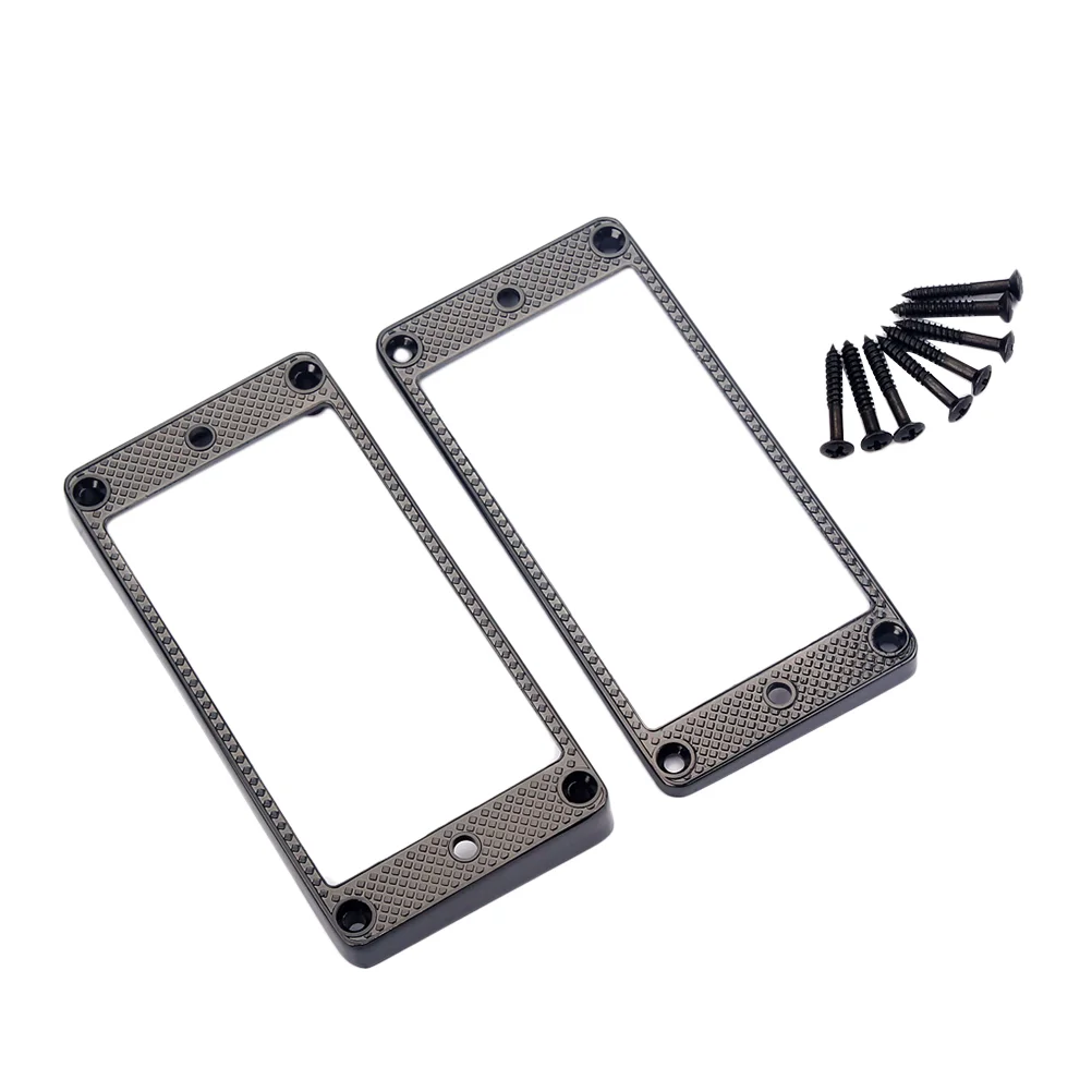 

2 Pcs Ring Accessories Flat Bottom Humbucker Pickup Electric Guitar Metal Ring Humbucker Frame Guitar Frame Metal Humbucking