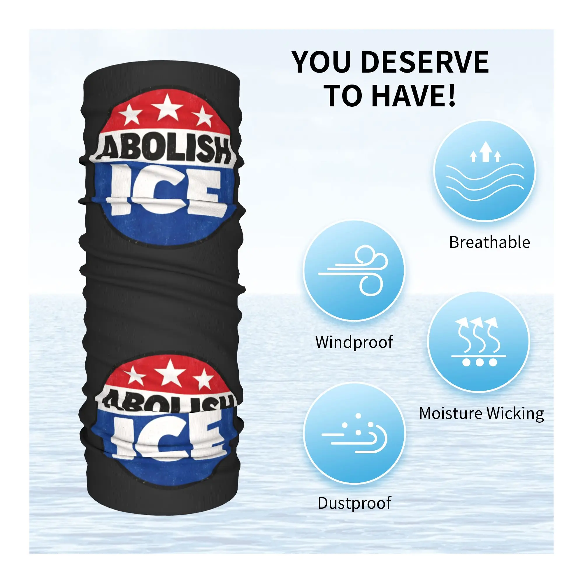 Фото Балаклава Abolish ICE (17) для бега, путешествий, велоспорта, ветрозащитная маска для шеи, тактическая маска, осенние винтажные шарфы №5