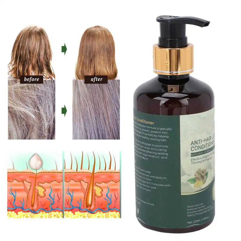 

Ginger Shampoo Conditioner Herbal Professional Anti-hair Loss Itching Dandruff Oil-Control Refreshing Nourishing Hair Care Mask