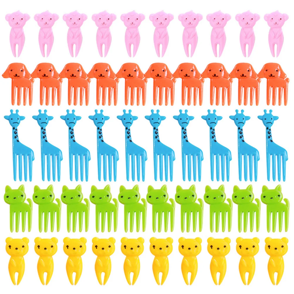 

Picks Kids Fruit Toothpicks Bento Lunch Animal Forks Box Fork Cute Mini Dessert Toothpick Appetizer Party Sticks Skewers