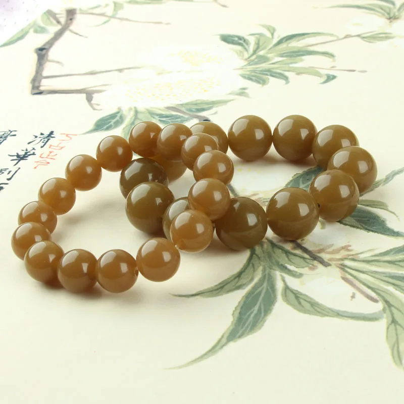 Наружный монгольский имитация Hetian Green Qiemo сахарный цвет белый нефритовый браслет