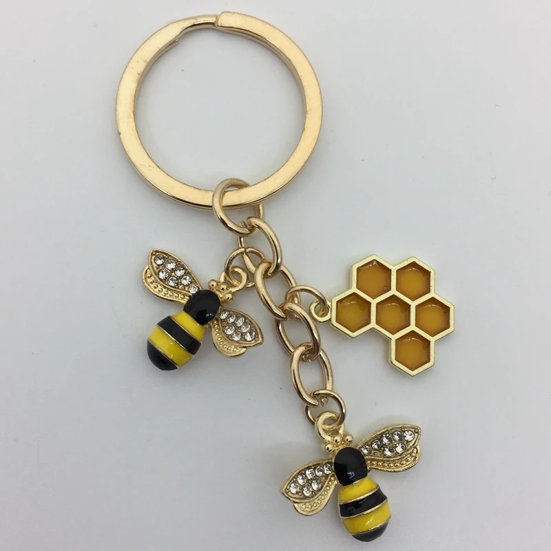 Брелок Стразы в виде пчелы из изысканного сплава | Брелки