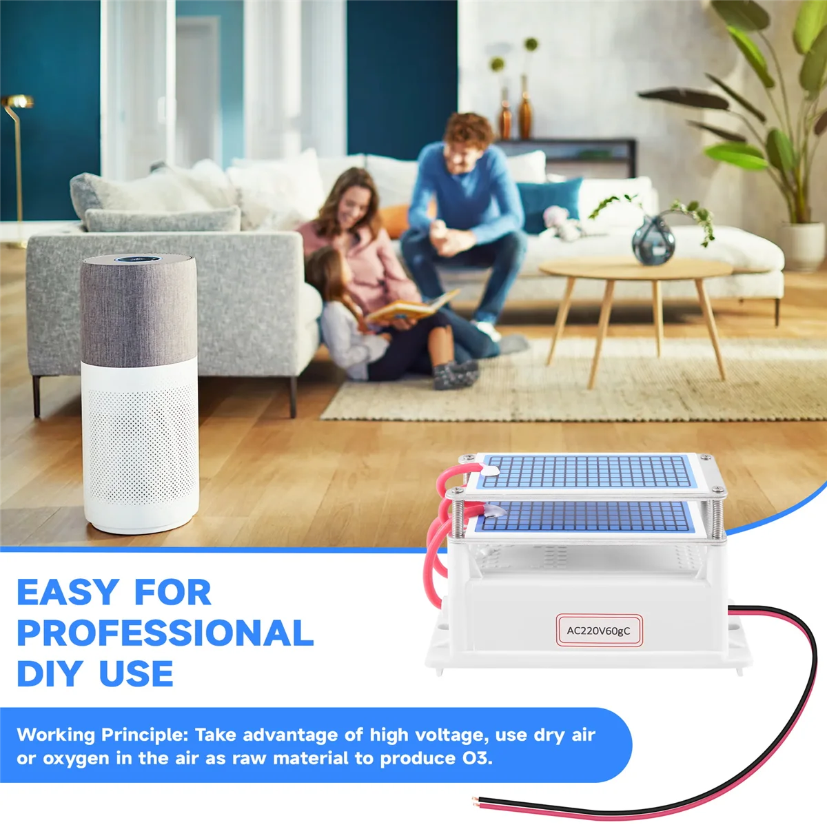 Генератор озона 60 г/ч очиститель воздуха озонатор формальдегид удаление запаха