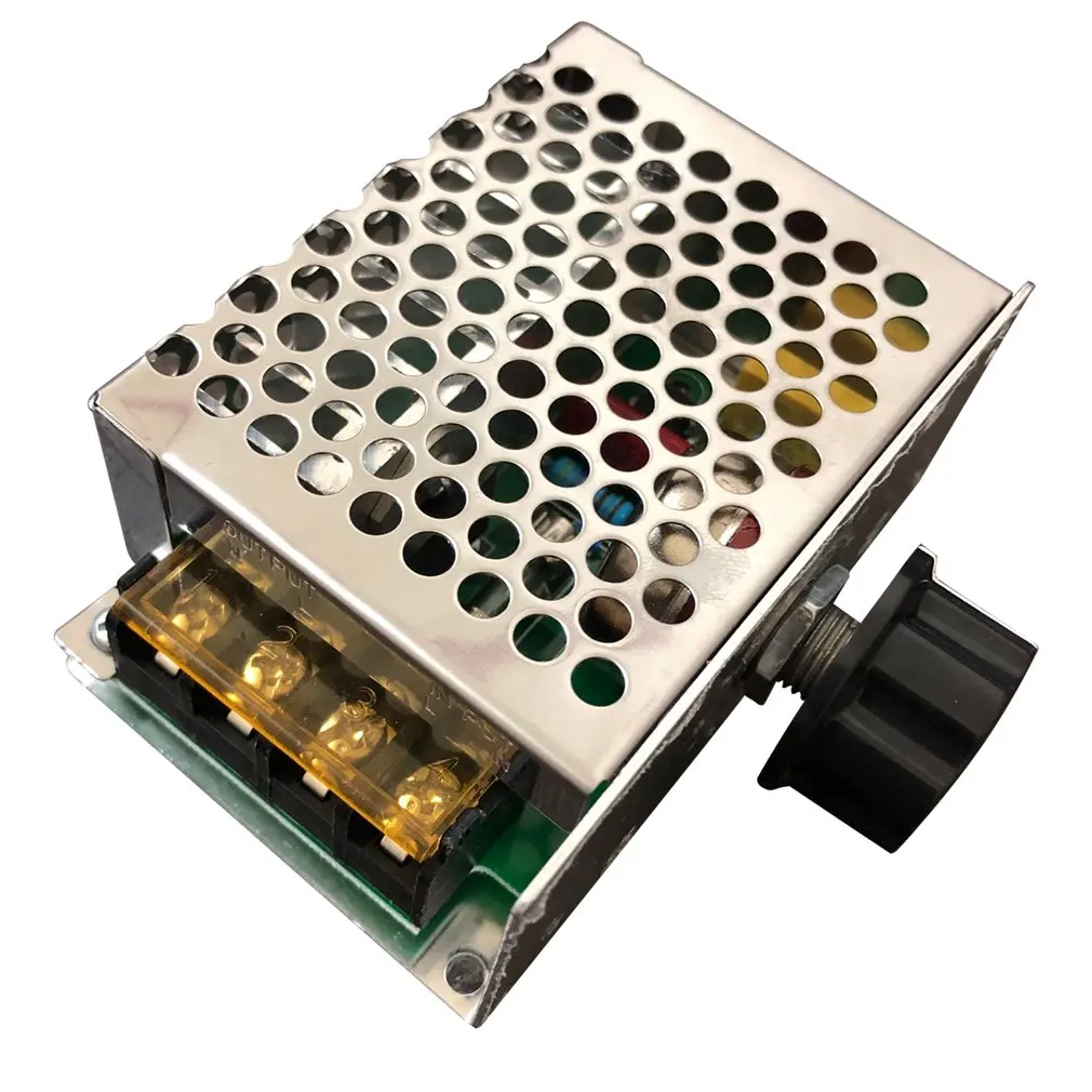 

High Quality Newest Hot 1pcs 4000W 220V SCR Regulator Voltage Motor Speed Controller Dimming Thermostat Drop Shipping