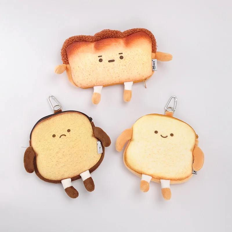 

Хлеб тостов, плюшевая маленькая сумка для ключей wj04