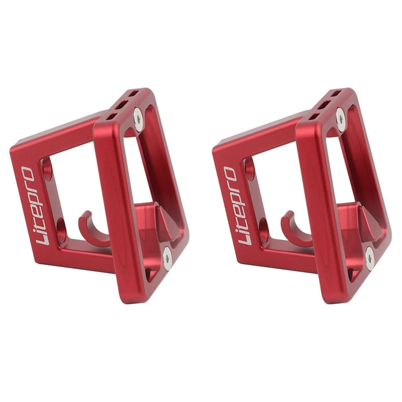 

Litepro 2X Front Carrier Cycling Parts For Brompton Aluminum Alloy Pig Nose Panniers Block Bracket Bag Racks Folding Bike-Red