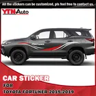 Для Toyota Fortuner 2015 2016 2017 2018 2019 Боковая дверь кузов поплавок Стайлинг полоса автомобильные наклейки графические Виниловые стикеры аксессуары