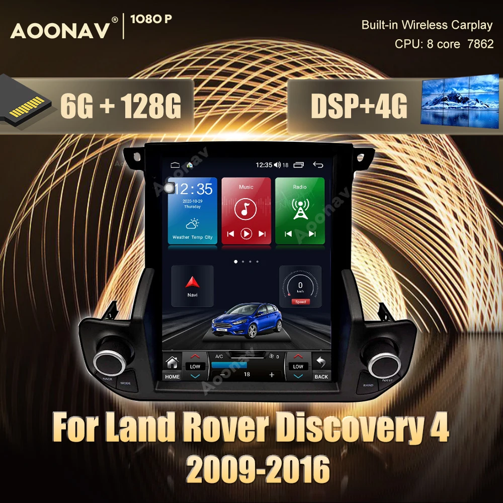 

Автомагнитола 2DIN, 128 ГБ, Android 10,0 для Land Rover Discovery 4 2009-2016, автомобильный мультимедийный плеер, стереоприемник, GPS-навигатор