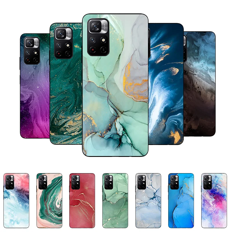 

for Funda Xiaomi Poco M4 Pro 5G Case Soft Silicone Marble Back Cover Phone Cases for Poco M4 Pro 5G Case Poco M4Pro 5G Coque