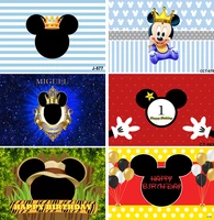 black mickey mouse red photography backdrop for kids happy birthday party colorful dots photo background baby show photo boot