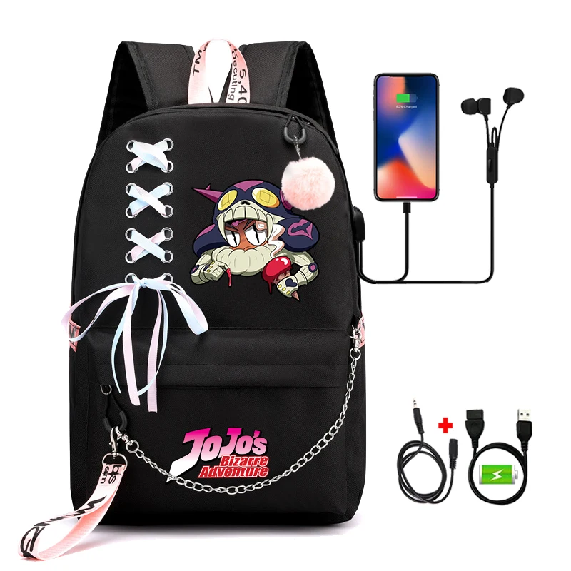 

Game Jojo's Bizarre Adventure Backpack Girls Back To School Backpack Cartoon Kawaii Student Mochila Escolar Bag Children Bookbag