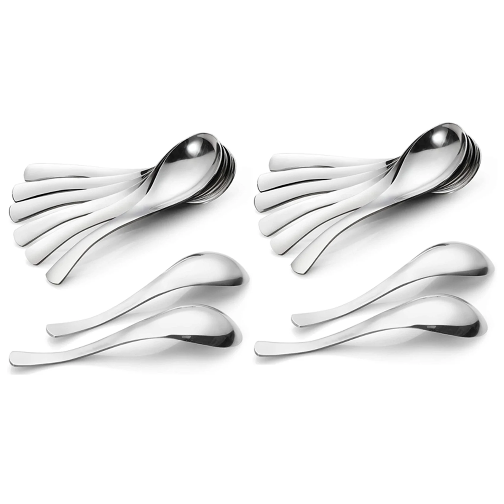 

16 Pack Soup Spoons, Stainless Steel Soup Spoons, Thick Heavy-Weight Table Spoons