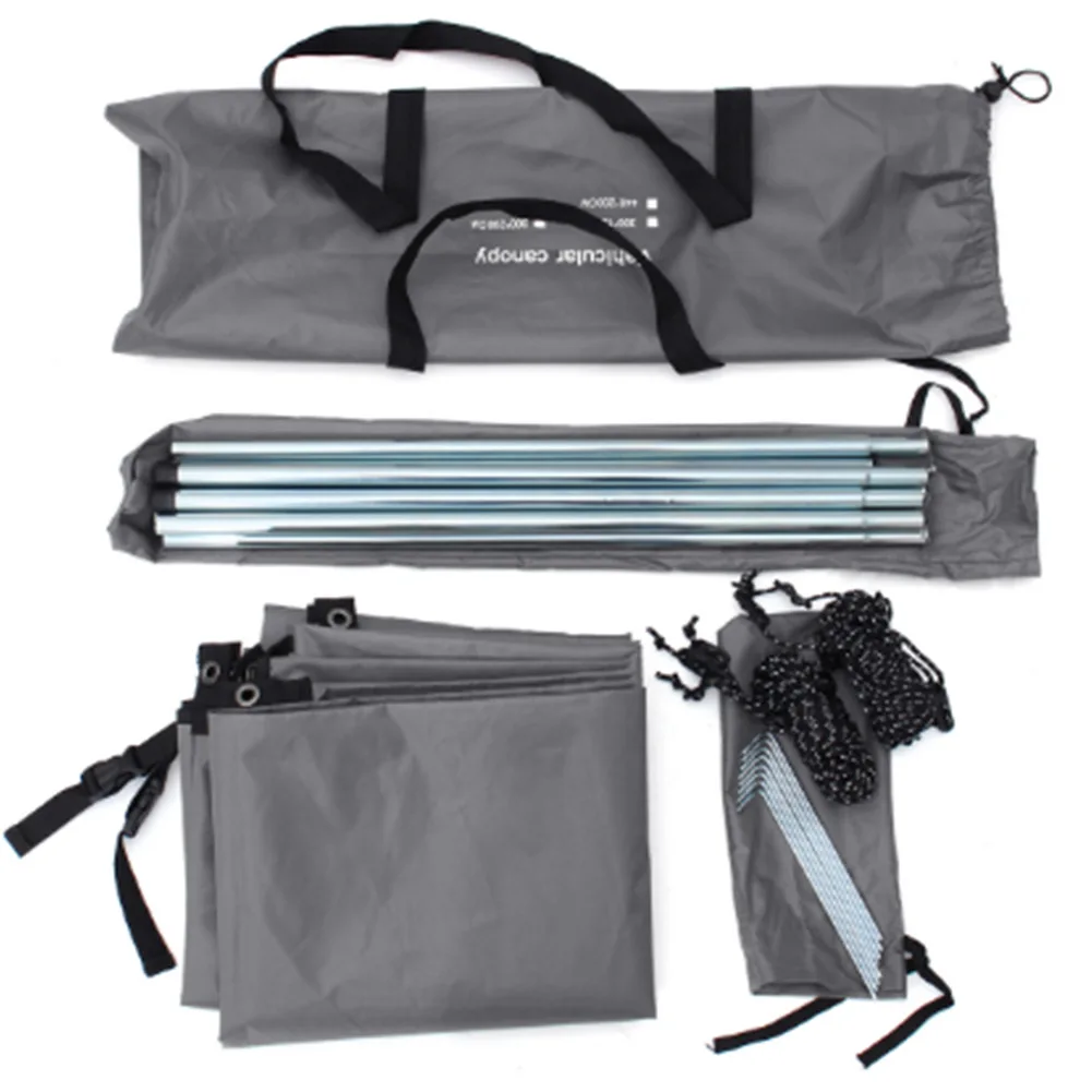 

Gray Universal Awning Car RV Camper SUV Waterproof Car Tent Accessories