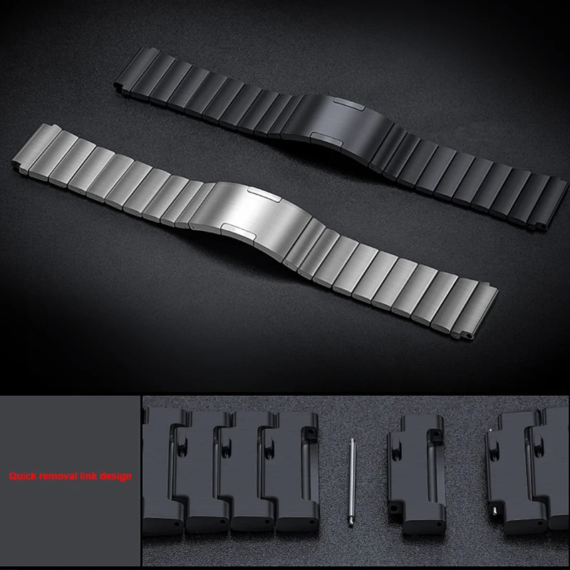 Titanium Metal Strap For Mi Xiaomi Watch S1 Active / Color 2 22mm Band Smartwatch Replacement Watchband Bracelet Accessories