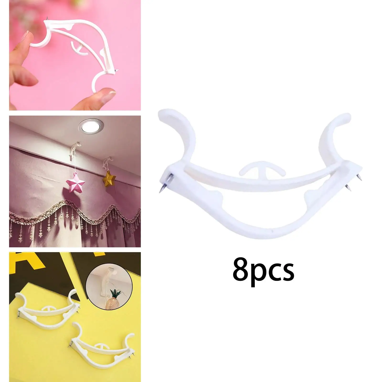 

8pcs Corner Hook Banner Hanging Accessories Balloons Garland Bunting Ceiling Wall Accessories