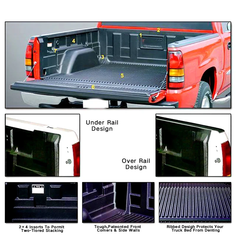 Фото Вкладыш для кузова пикапа ThrustWorks 4X4 Durle из HDPE пластика для L200 2020-2021, заводской №3