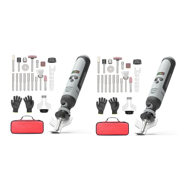 

2X Беспроводная точилка для бензопилы, электрический ручной комплект для заточки бензопилы, высокоскоростной инструмент для заточки бензопилы