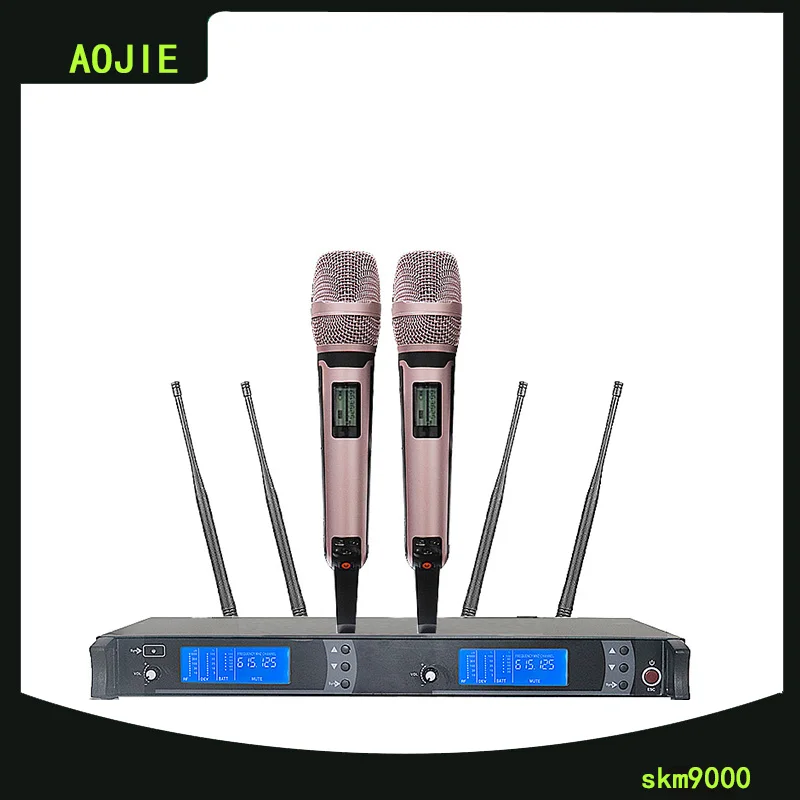 

Aojie, высокое качество, skm9000, 2 канала, микрофон с отверстием, настоящий skm 9000, микрофон для производительности