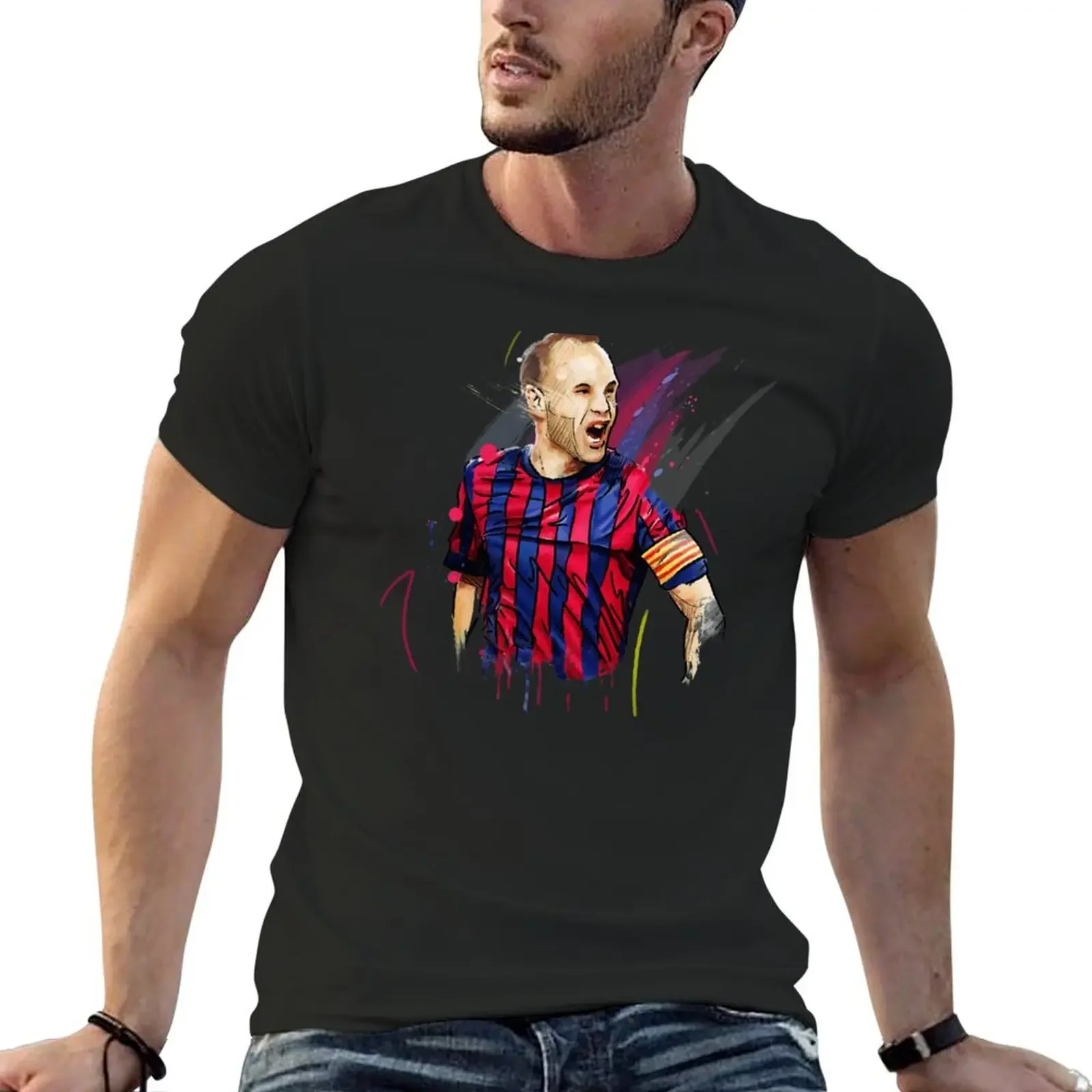 Классическая футболка Iniesta с графическим рисунком винтажные футболки