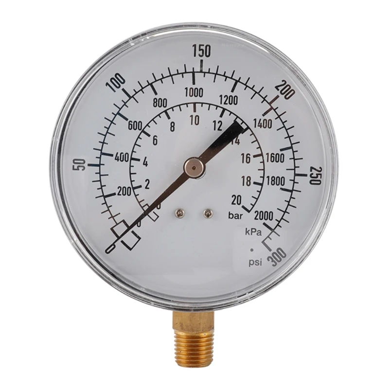 

Scale Pressure Gauge 0‑300psi 0‑2000kpa 0‑20bar Vacuum Pressure Meter Drop Shipping