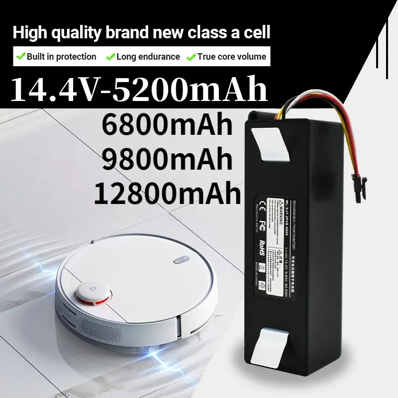 

Free Shipping+new Hot Selling Battery 14.4V 5200-12800mAh Robotic Vacuum Cleaner Robolock S50 S51 S55 Battery Replacement