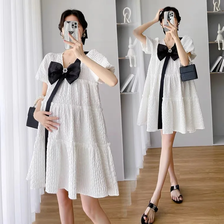 

Весна 2022 рубашка с коротким рукавом для беременных большого размера dress2022